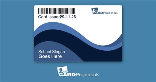 Secondary School Student ID Card Navy Wave (REAR)